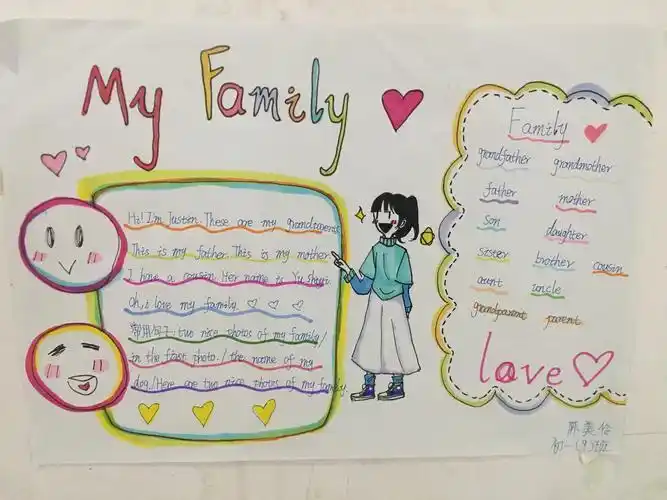 简单的家庭英语手抄报家庭英语手抄报