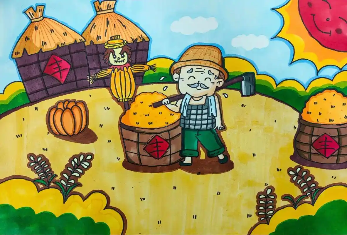 23学前4班每周习作:农民画 - 抖音