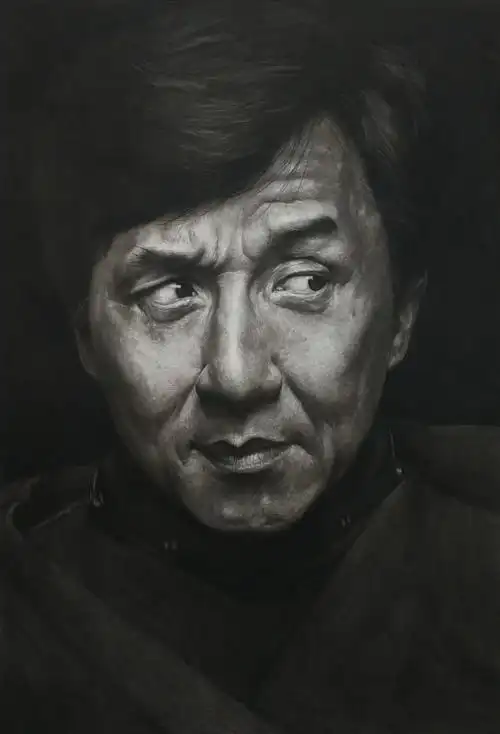 写实素描《成龙》