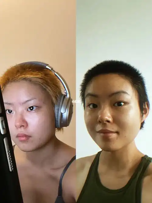 寸头漂发后,感觉自己变睿智了