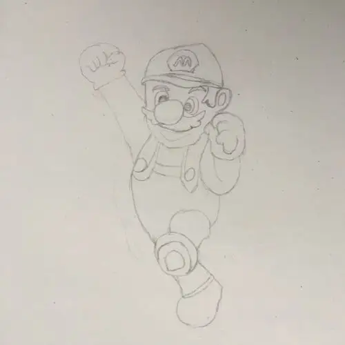 彩铅 超级玛丽 - 简书