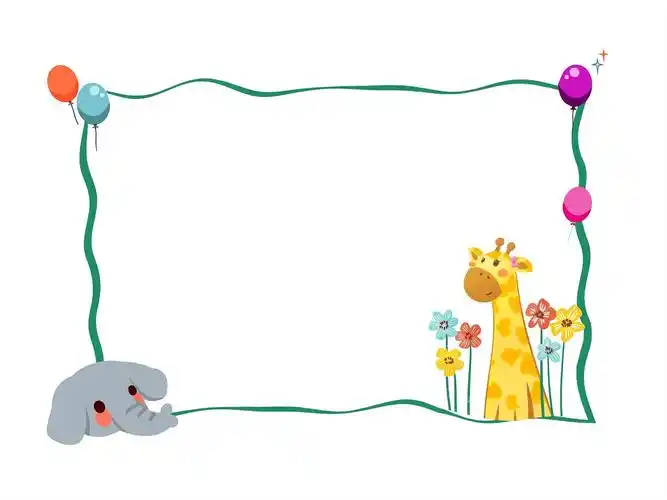 卡通动物边框元素gif动态图卡通动物元素[gif]