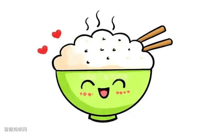 画简单又好看米饭简笔画怎么画香喷喷的米饭简笔画画法步骤米饭简笔画