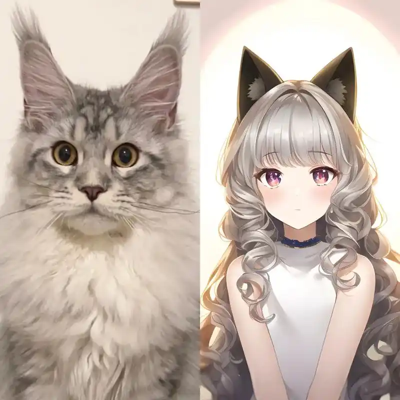 宠物拟人  #二次元 #抖音萌宠出道计划 #缅因猫 #ai - 抖音