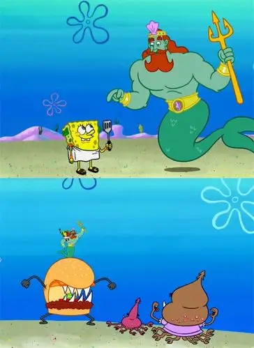 海绵宝宝与"海神王"互换,有了一件无所不能的"法器",晾大祸