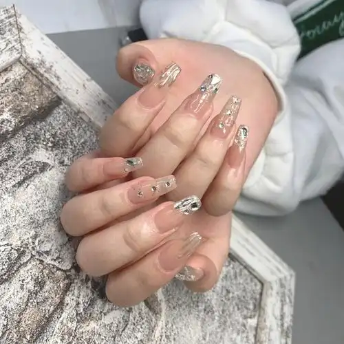 英林上门美甲  #英林美甲  #魔镜粉美甲  #日式美甲  #水滴美鬃