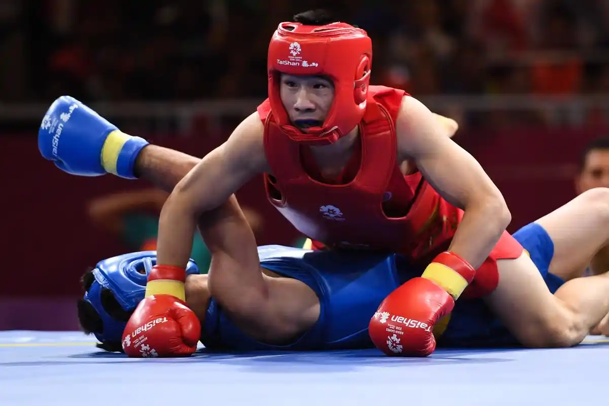 武术——男子散打60公斤以下级:中国选手王雪涛获得亚军(5)