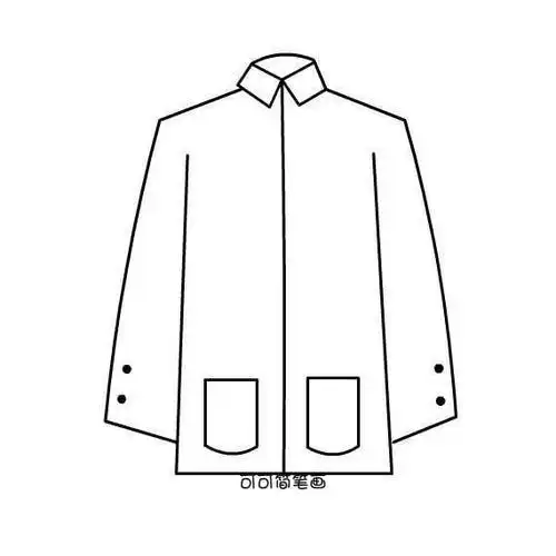 老式中山装简笔画