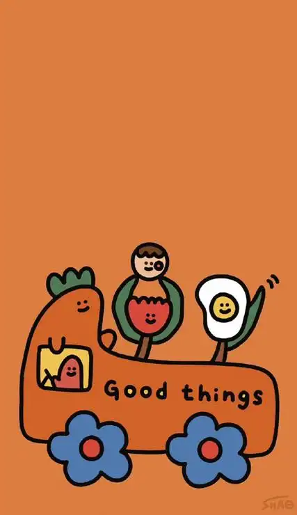 可爱简笔画锁屏壁纸小红书超火 可以乱想但不要担心我很爱你下载_七七