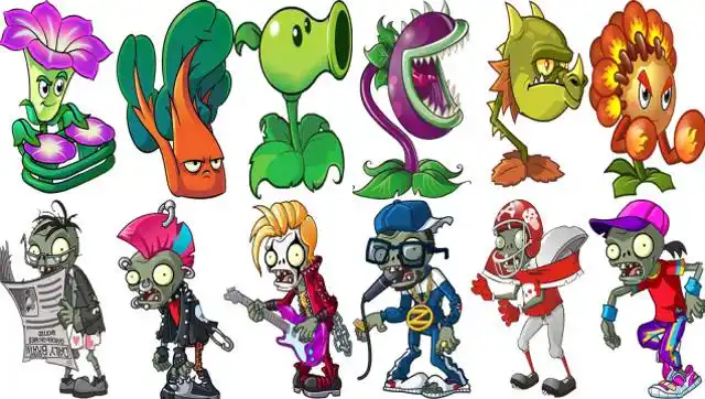 植物大战僵尸大量稀有版人物!豌豆射手摇滚僵尸火龙草