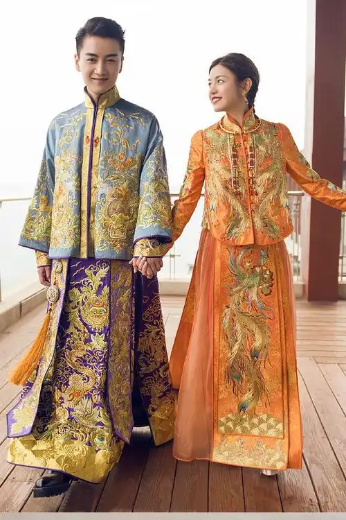 2017新款秀禾服陈晓陈妍希同款龙凤褂嫁衣新娘结婚敬酒服旗袍女夏