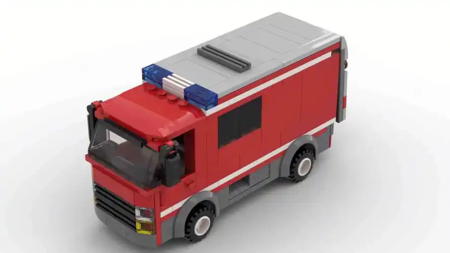 乐高moc消防物资运输车