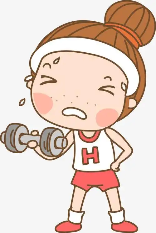 矢量哑铃健身女孩