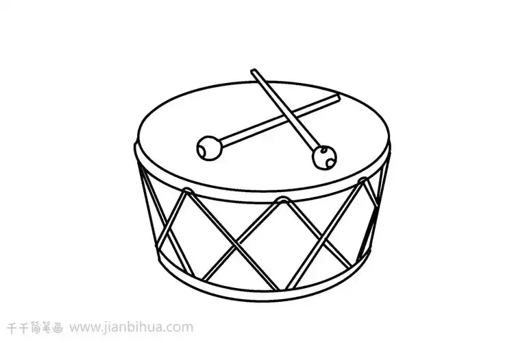 鼓简笔画图片