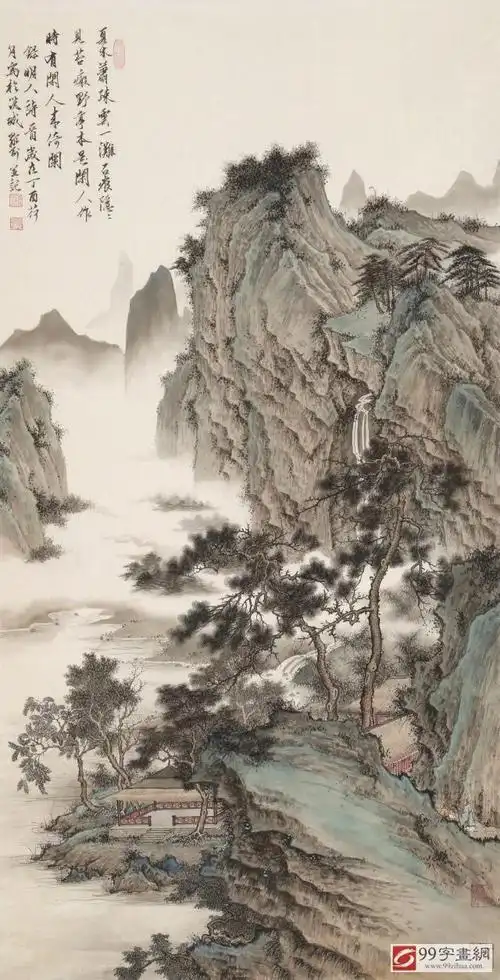 吴显刚仿古山水画:古意横生 满纸烟岚