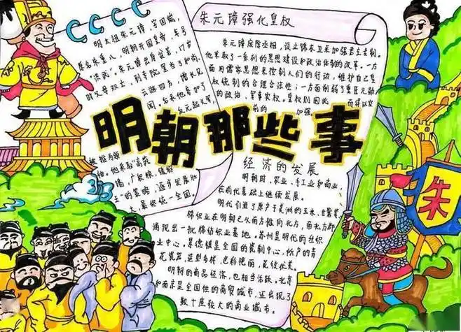 历史手抄报 - 老师板报网《明朝那些事》读后感手抄报的声音记