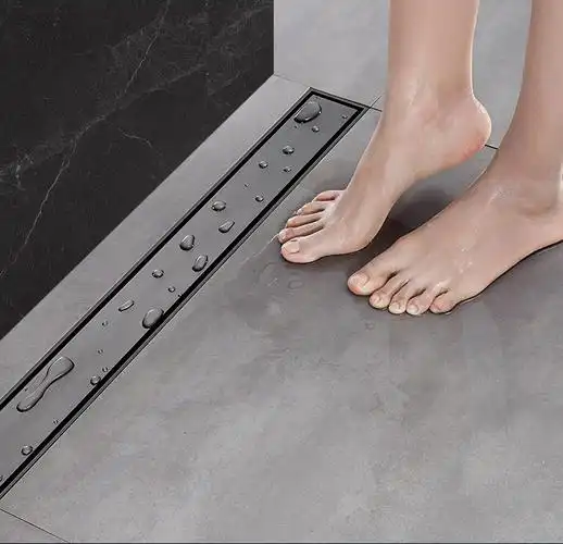 小米(mi)米家通用长条隐形地漏卫生间浴室淋浴房方型排水槽不锈钢枪