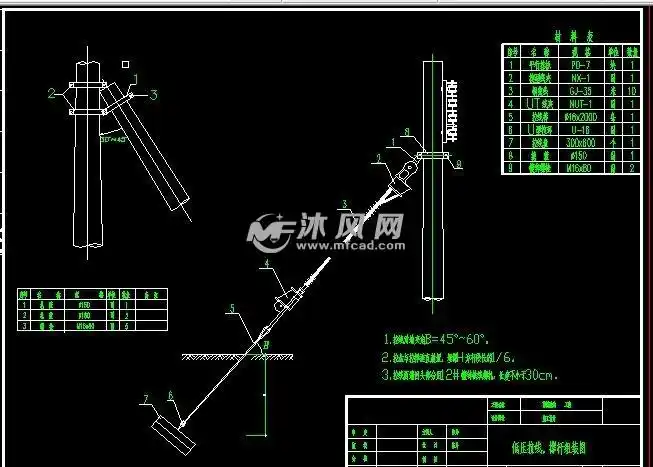 双水泥柱变压器安装电杆