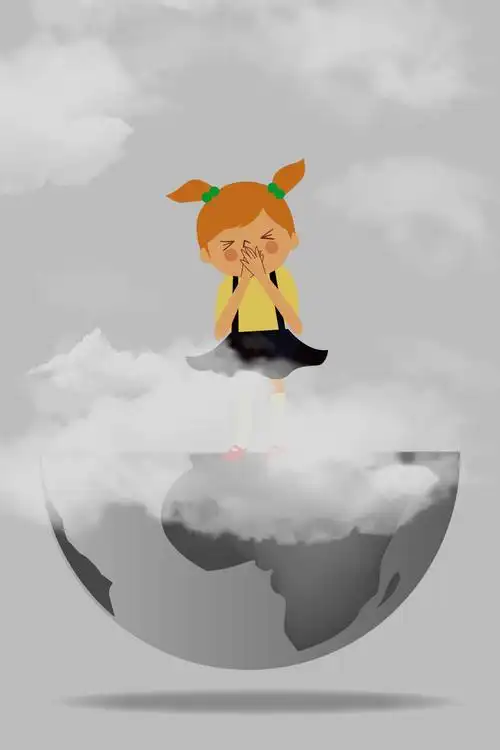 矢量手绘空气污染雾霾