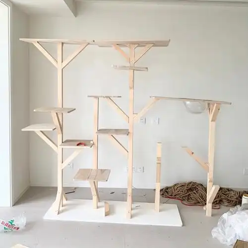 再也不敢私聊了分享一下给米糕的猫爬架自制过程吧～本想按设计图做的