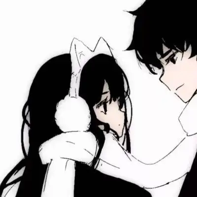 甜蜜感十足的黑白情侣动漫头像一男一女高冷霸气头像图片大全