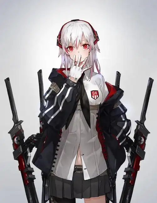 日本画师neco的插画作品,重兵装型女子高生系列,机甲or美少女