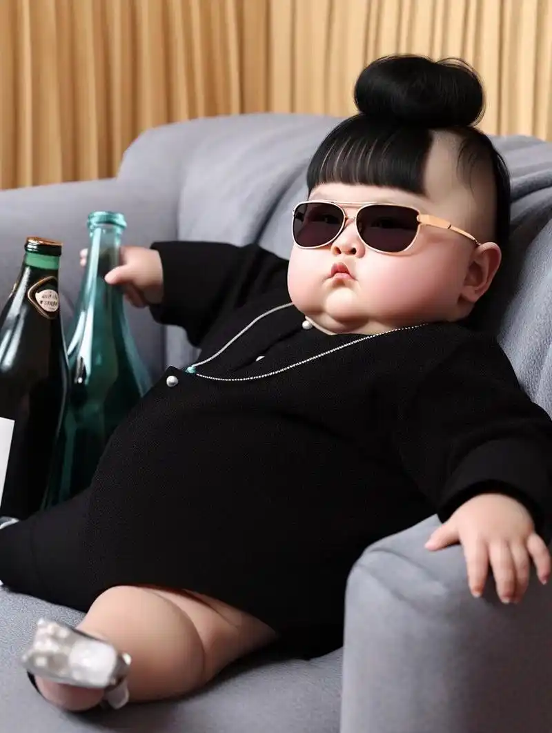 ai绘画|小胖妞*霸气十足大姐大 不是我胖,是可爱到膨胀