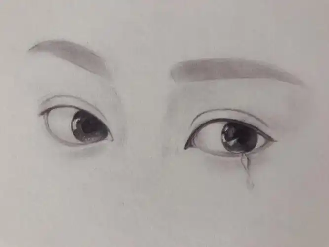 「铅笔画步骤图」流泪的眼睛 - 简书