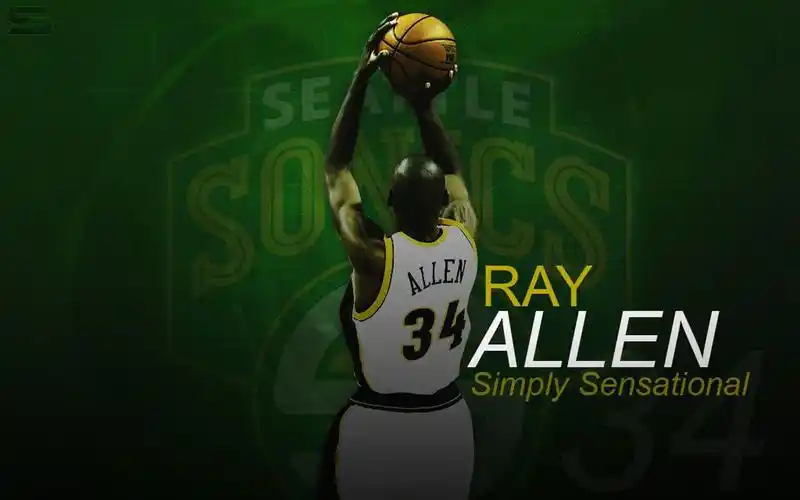 雷阿伦篮球绝杀高清电脑桌面壁纸下载