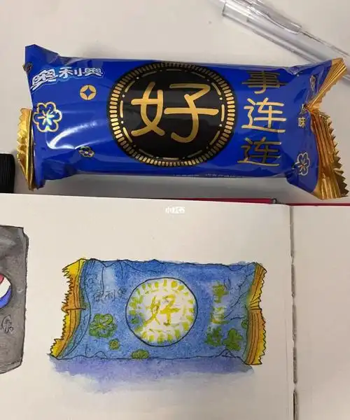 寒假水彩打卡day6奥利奥