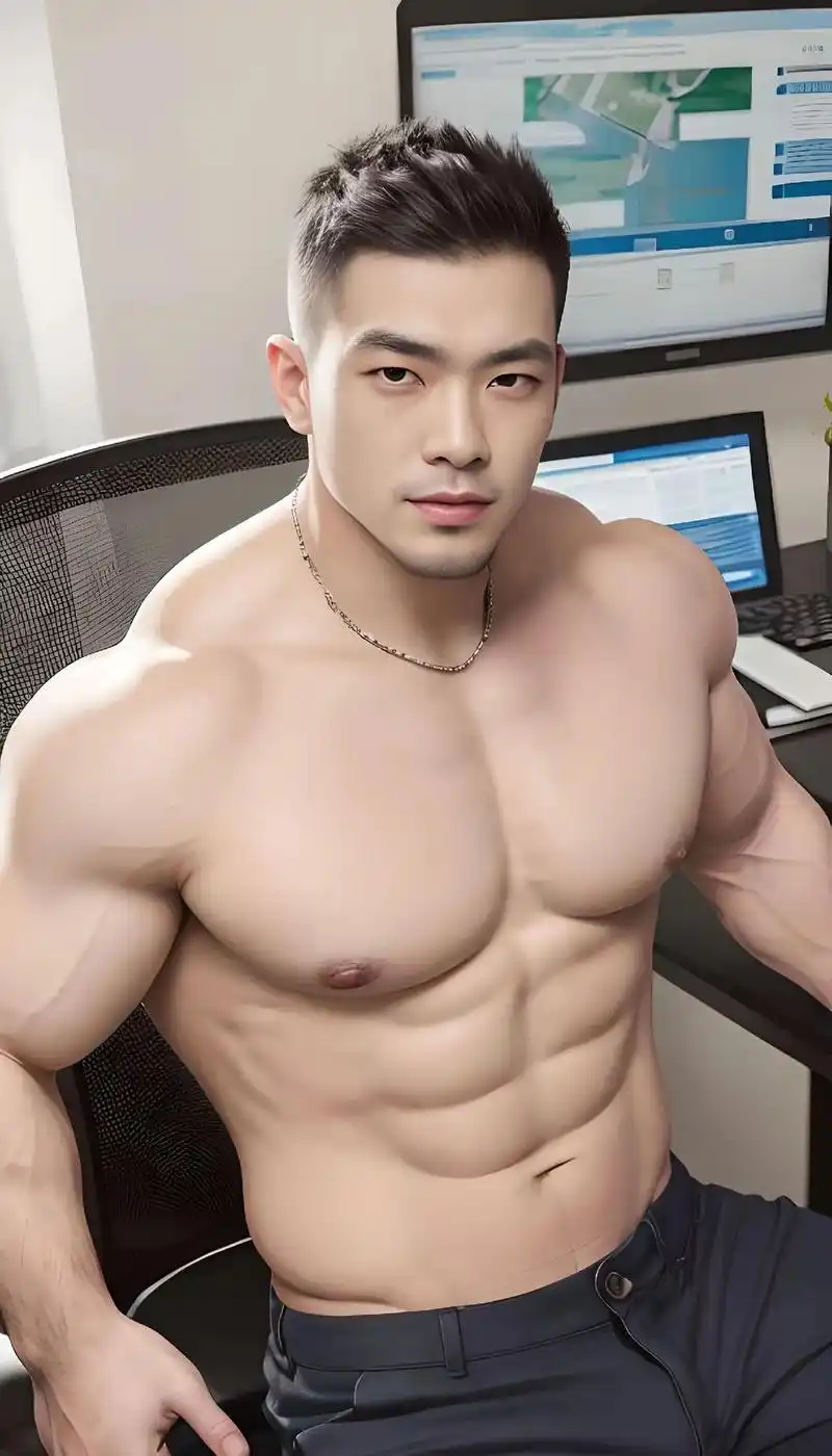 办公室里的肌肉男老板#肌肉型男 #肌肉男 #壁纸 #这谁顶得 - 抖音