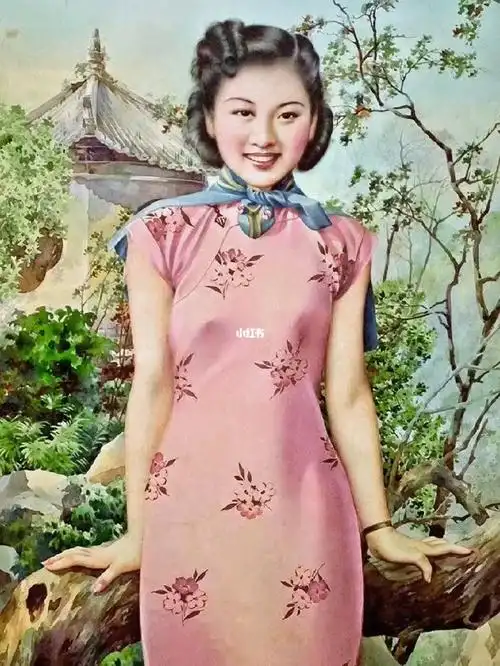 民国画报旗袍粉色系