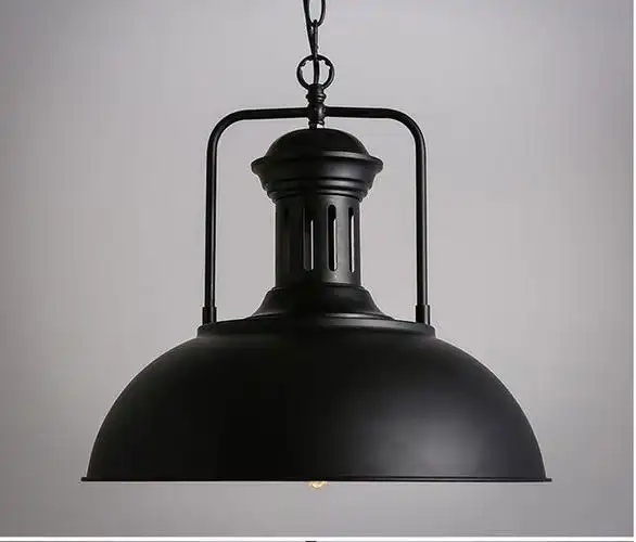 工业风吊灯美式复古单头锅盖头餐厅咖啡厅酒吧loft铁艺小吊灯灯具