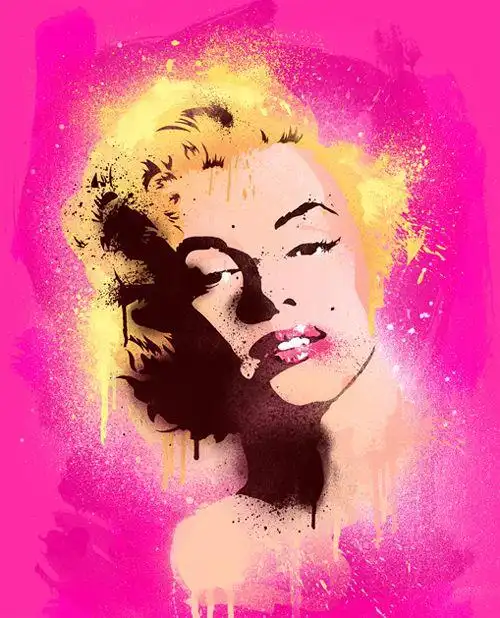 人物插画欣赏:好莱坞性感女神玛丽莲·梦露(marilyn