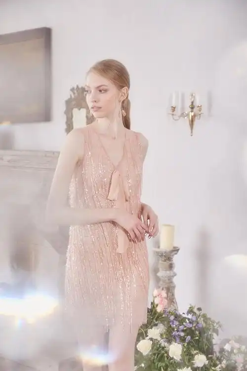 定制wardrobes高端宴会连衣裙晚礼服珍珠名媛