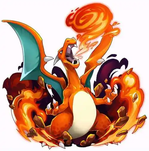 分别为"喷火龙x"和"喷火龙y",mega进化后甚至有了能和神兽叫板的资本