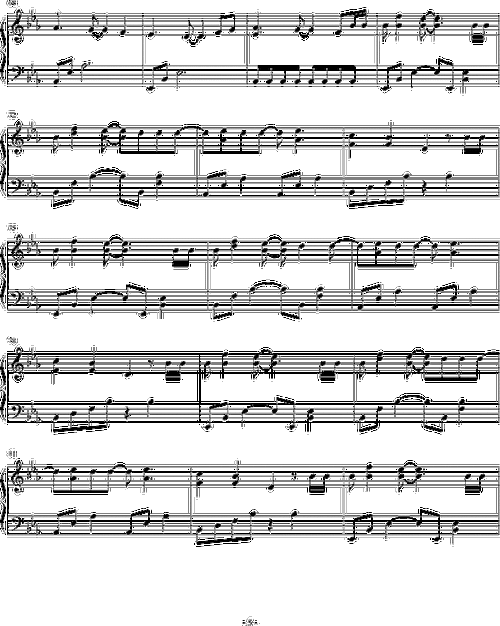 perfect 钢琴谱 五线谱