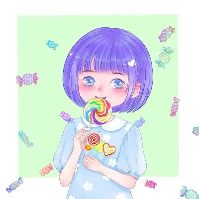 棒棒糖女孩儿六一儿童节