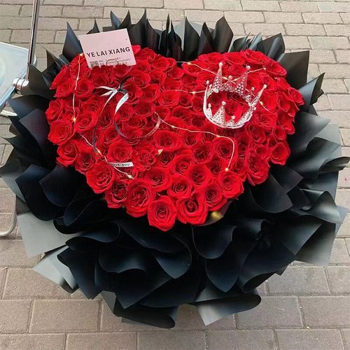 鲜花情人节99朵红玫瑰花束生日表白礼物同城配送老婆女朋友花束 99朵