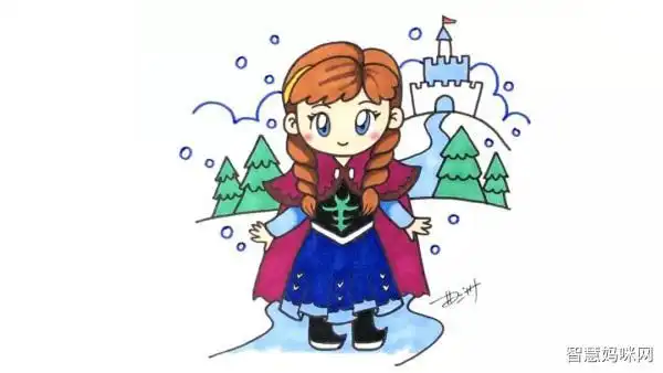 安娜公主简笔画怎么画