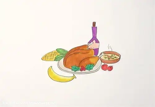 盛饭怎么简笔画