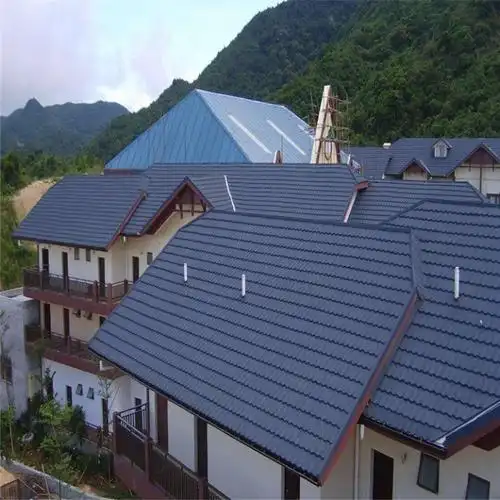 懿杉直销别墅梯形瓦asa合成树脂瓦pvc防腐瓦仿古小青瓦别墅屋顶屋脊