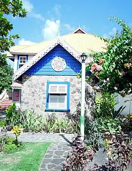 加勒比,风格,石头,建筑,姜饼,格林纳丁斯群岛,城镇,伊丽莎白港