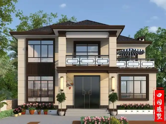 4m×10.6m两层新中式别墅