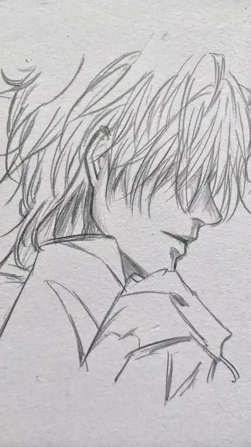 简笔画张起灵 临摹侵删