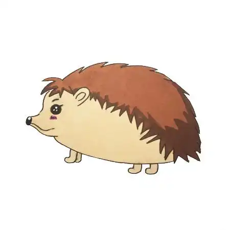 超级可爱的刺猬简笔画,看完你也能画哦