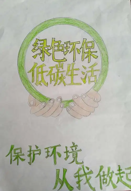 其它 "倡导低碳生活"综合实践 写美篇优秀海报 环境,环保,环环相扣.