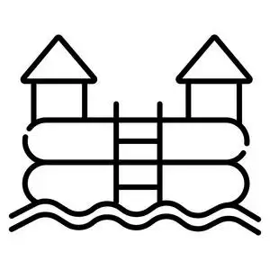 卡通充气城堡图标照片