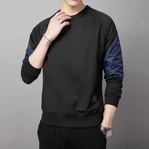 品牌新款男士长袖t恤春秋潮牌潮流宽松港风卫衣男装打底衫上衣服
