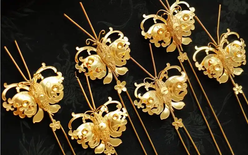 用中国传统花丝工艺!做支一步一颤的蝴蝶发钗!